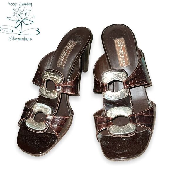 Brighton Ritz 3” Heel Sandals Size 7.5 - Picture 5 of 8